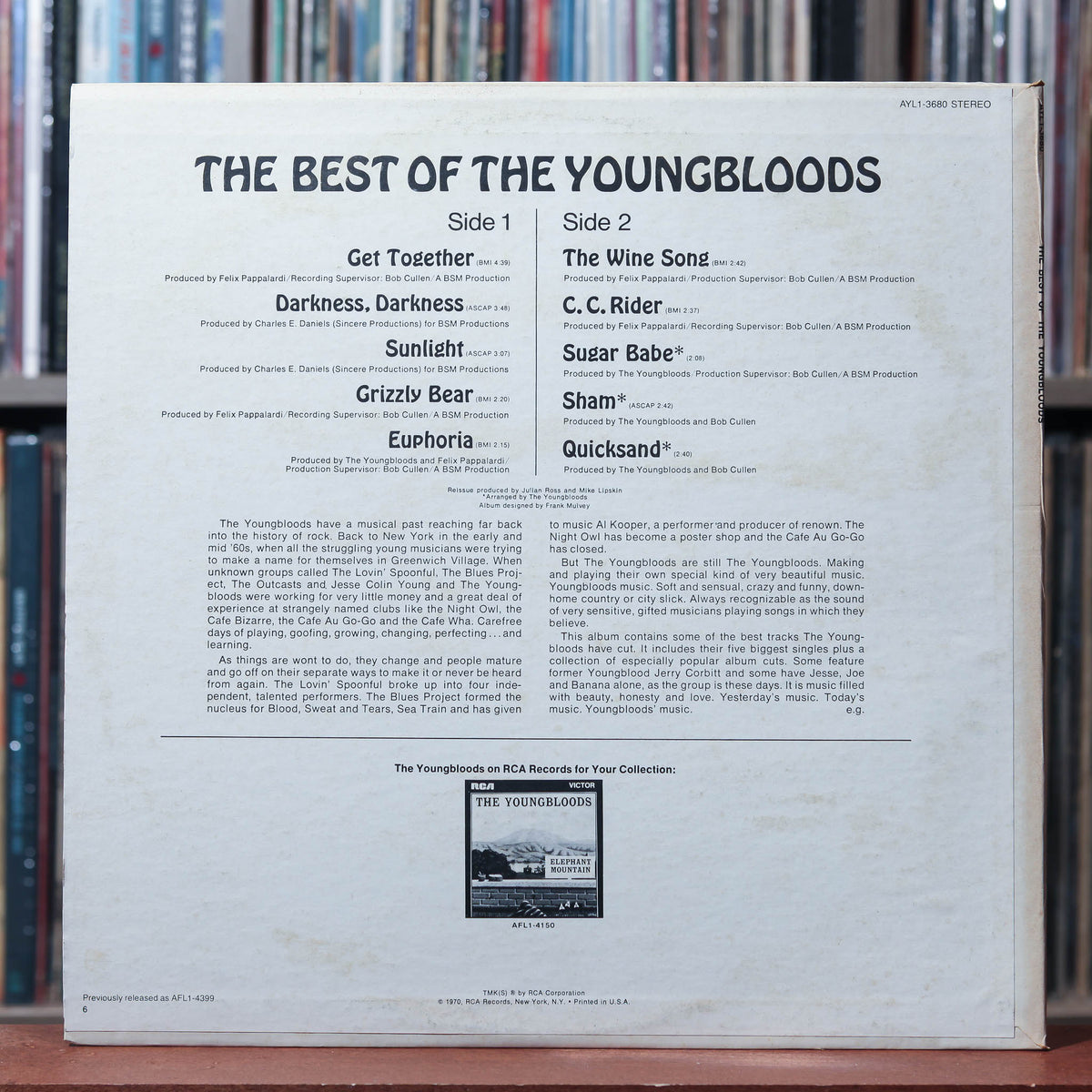 The Youngbloods - The Best Of The Youngbloods - 1980 RCA Victor, VG+/V