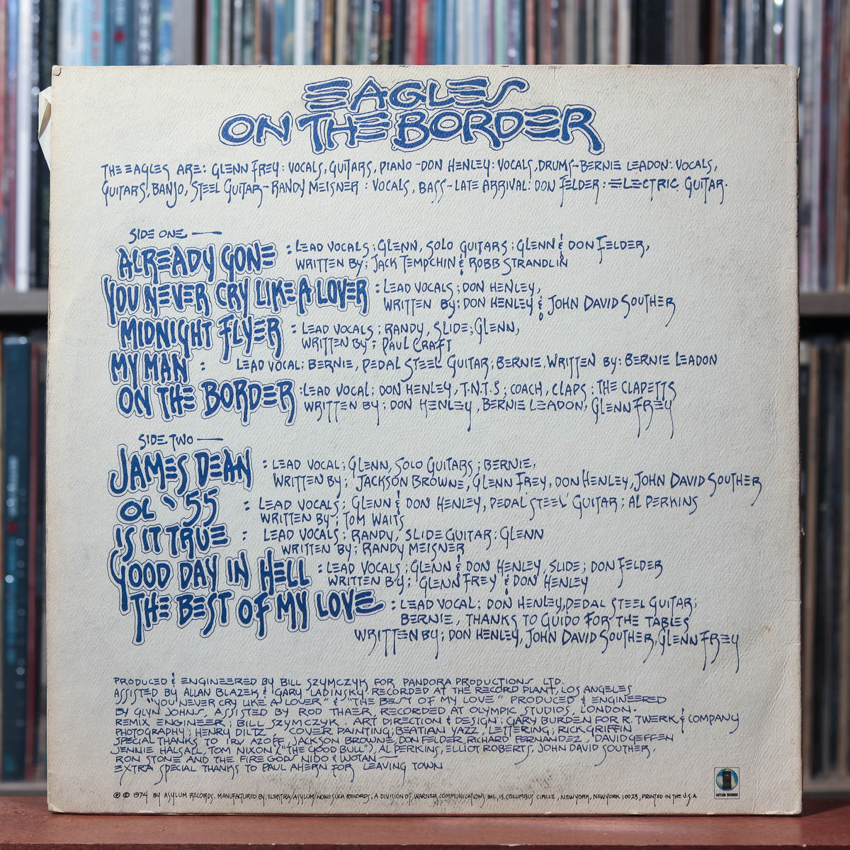 Eagles - On The Border - 1974 Asylum, VG/VG+
