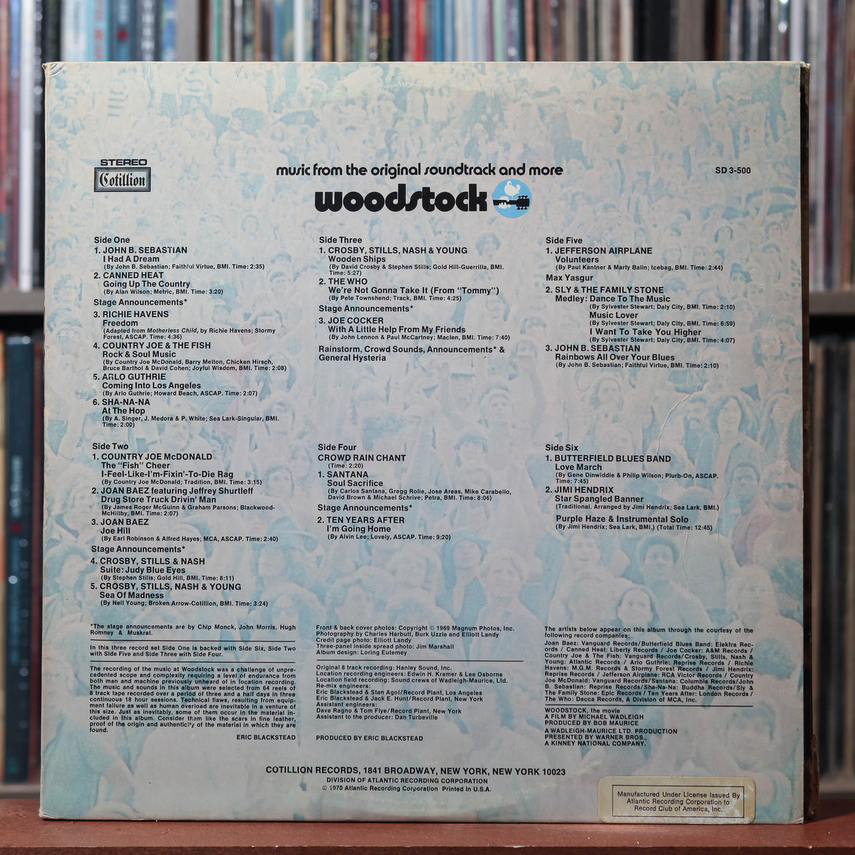 Various - Woodstock Music From The Original Soundtrack - 3LP 1970, VG/