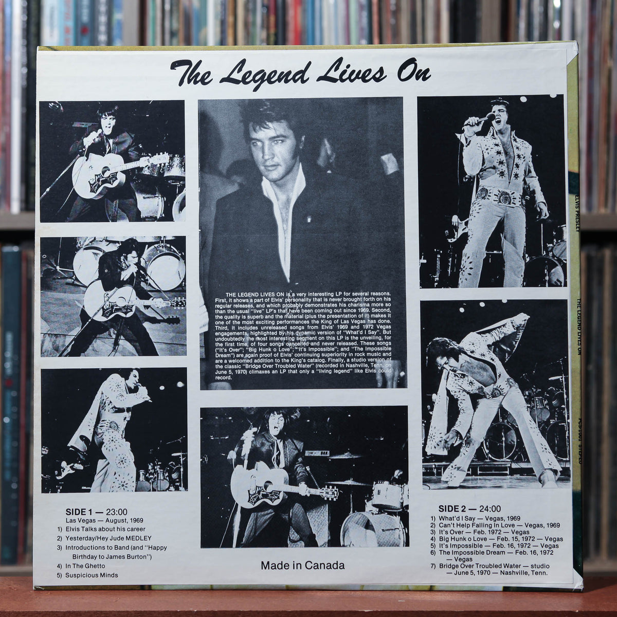 洋楽 Elvis Presley The Legend Lives On Elvis Presley - The Legend Lives On Canada 1977 Presley Collection Ser