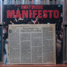 Load image into Gallery viewer, Roxy Music - Manifesto - W/ PRESS RELEASE 1979 ATCO, VG+/EX 15