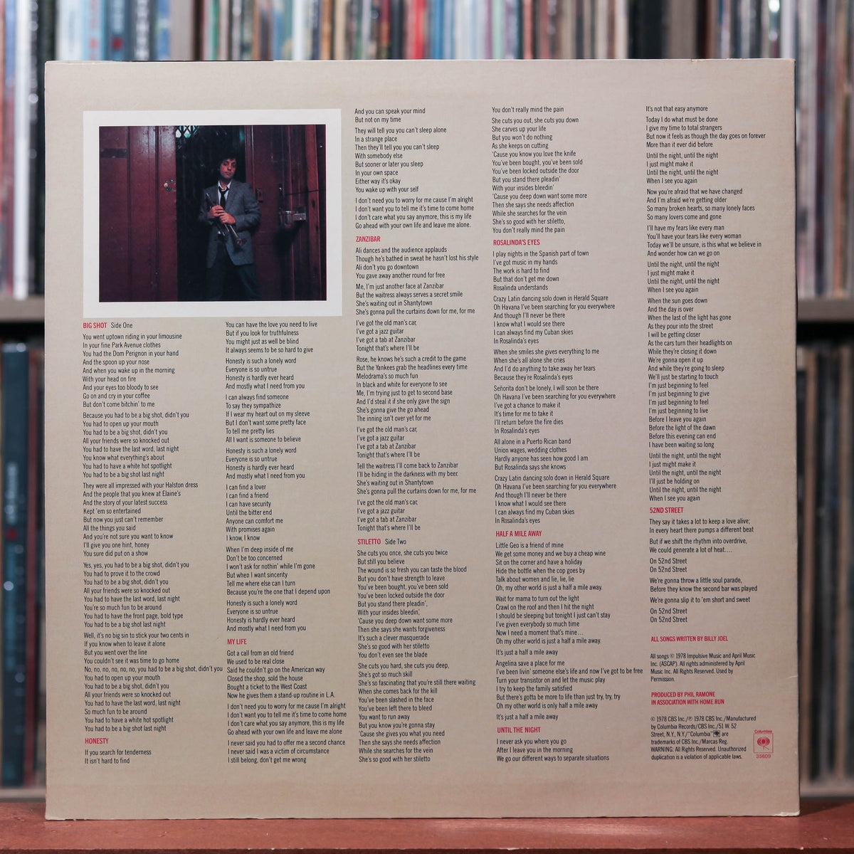 Billy Joel - 52nd Street - 1978 Columbia, VG+/VG+