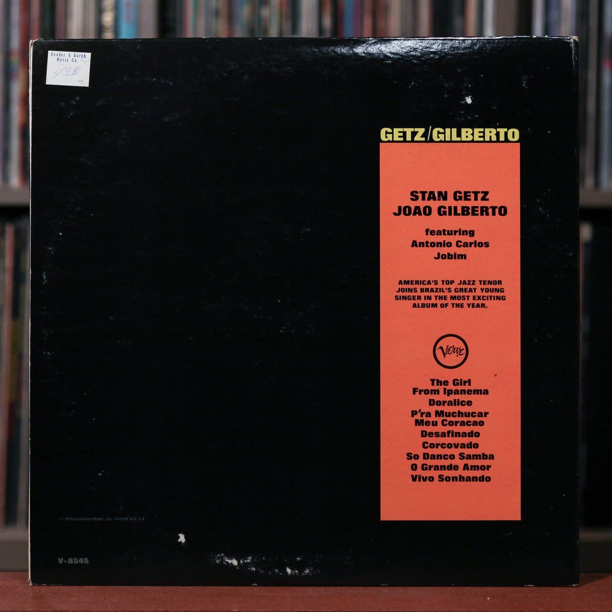 Stan Getz - Getz / Gilberto - 1964 Verve Records, VG+/VG