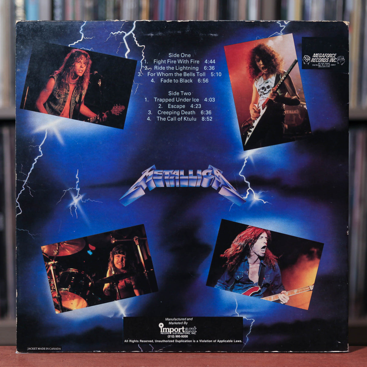 Metallica - Ride The Lightning - RARE - 1984 Megaforce, VG/VG+