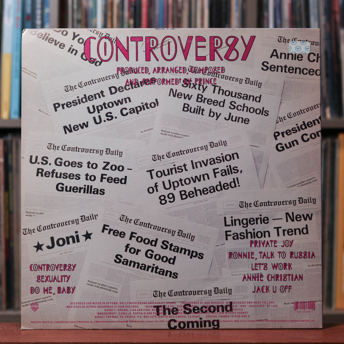 Prince - Controversy - US PROMO W/ POSTER INSERT 1981 Warner Bros. Rec