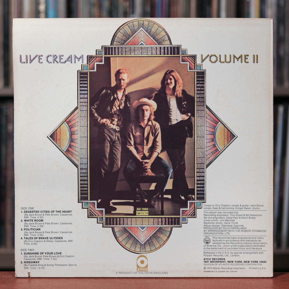 Cream - Live Cream Volume II - 1972 ATCO, VG+/VG+
