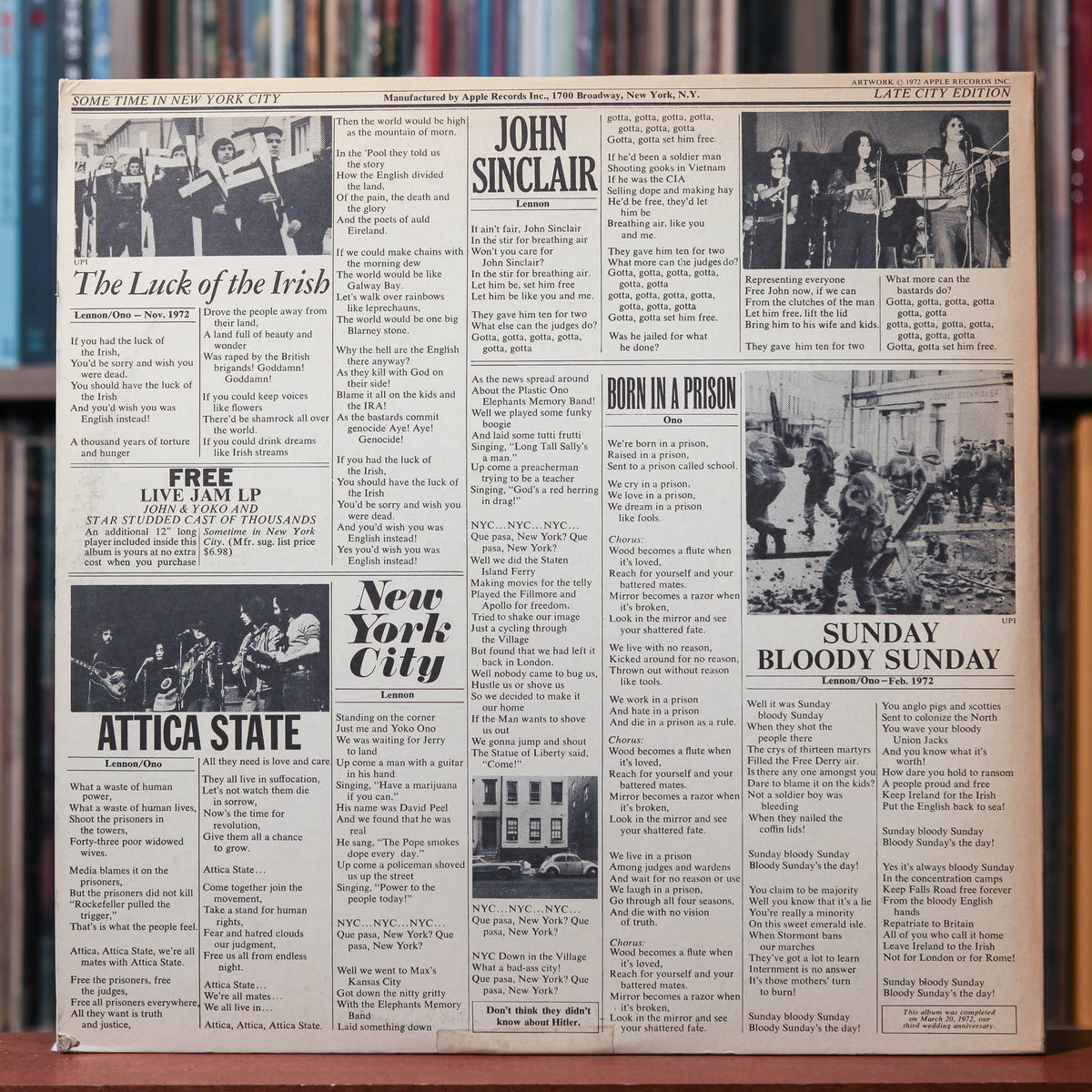 欧2LP John Lennon &amp;amp; Yoko Ono / The P Some Time In New York City 0600753570968 Apple Records /00660 Amazon.com: Some Time In New York City[2 LP]: CDs & Vinyl