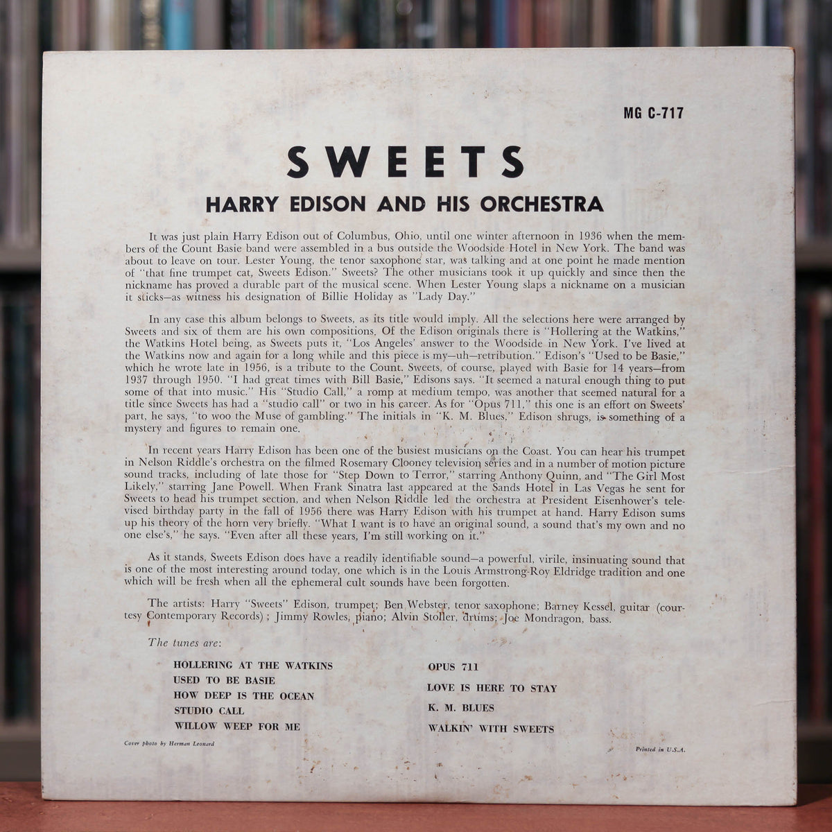 Harry Edison - Sweets - 1957 Verve, EX/VG+