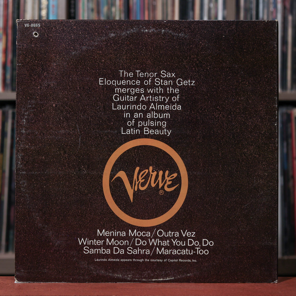 Stan Getz - Stan Getz With Guest Artist Laurindo Almeida - 1963 Verve  Records, VG/VG+