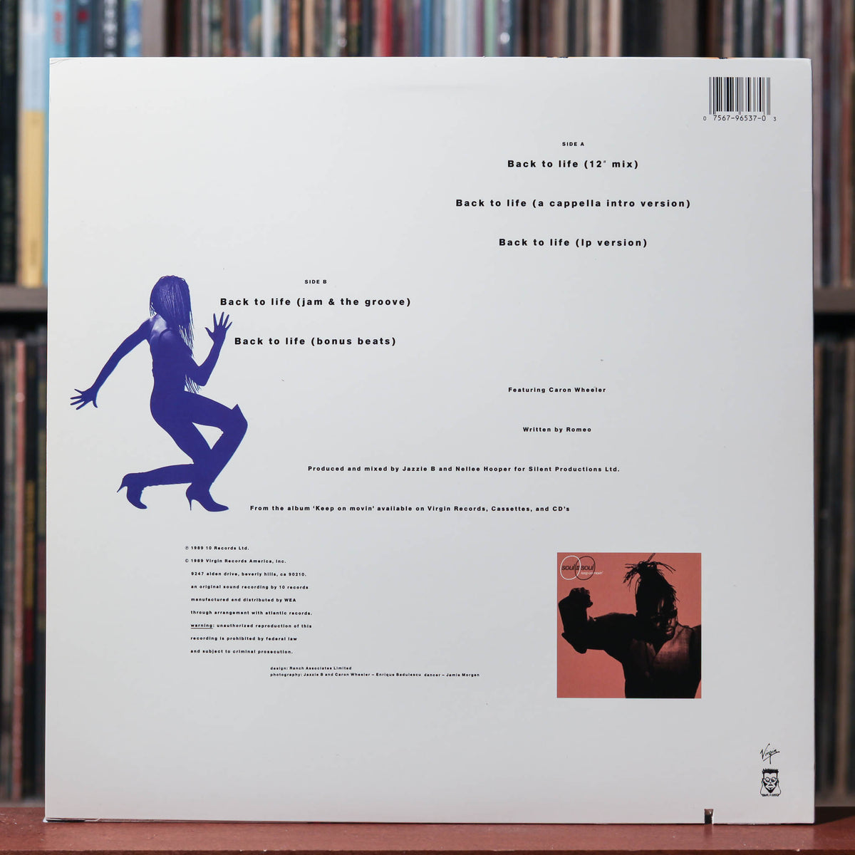 Soul II Soul - Back To Life (Club Mix) - 1989 Virgin, NM/NM