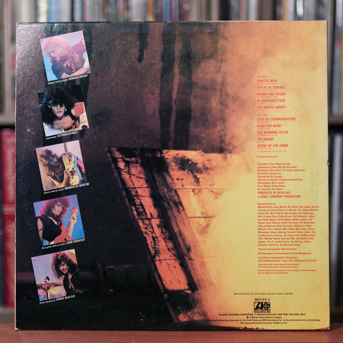 Ratt - Out Of The Cellar - 1984 Atlantic, VG+/EX
