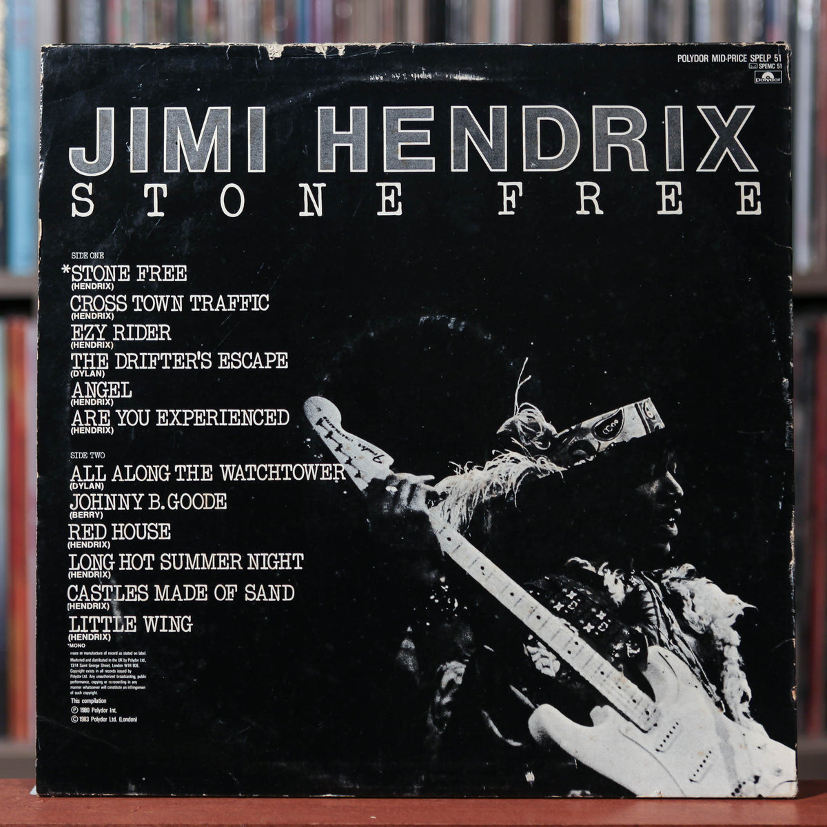 Jimi Hendrix - Stone Free - UK Import - 1987 Polydor, VG/VG+
