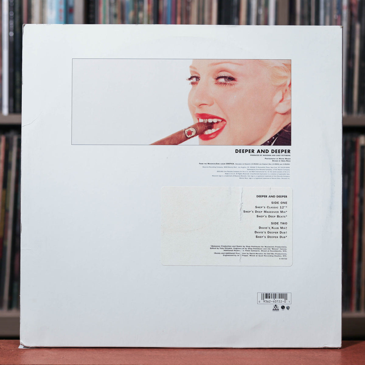 Madonna - Deeper And Deeper - 1992 Maverick, VG+/VG+