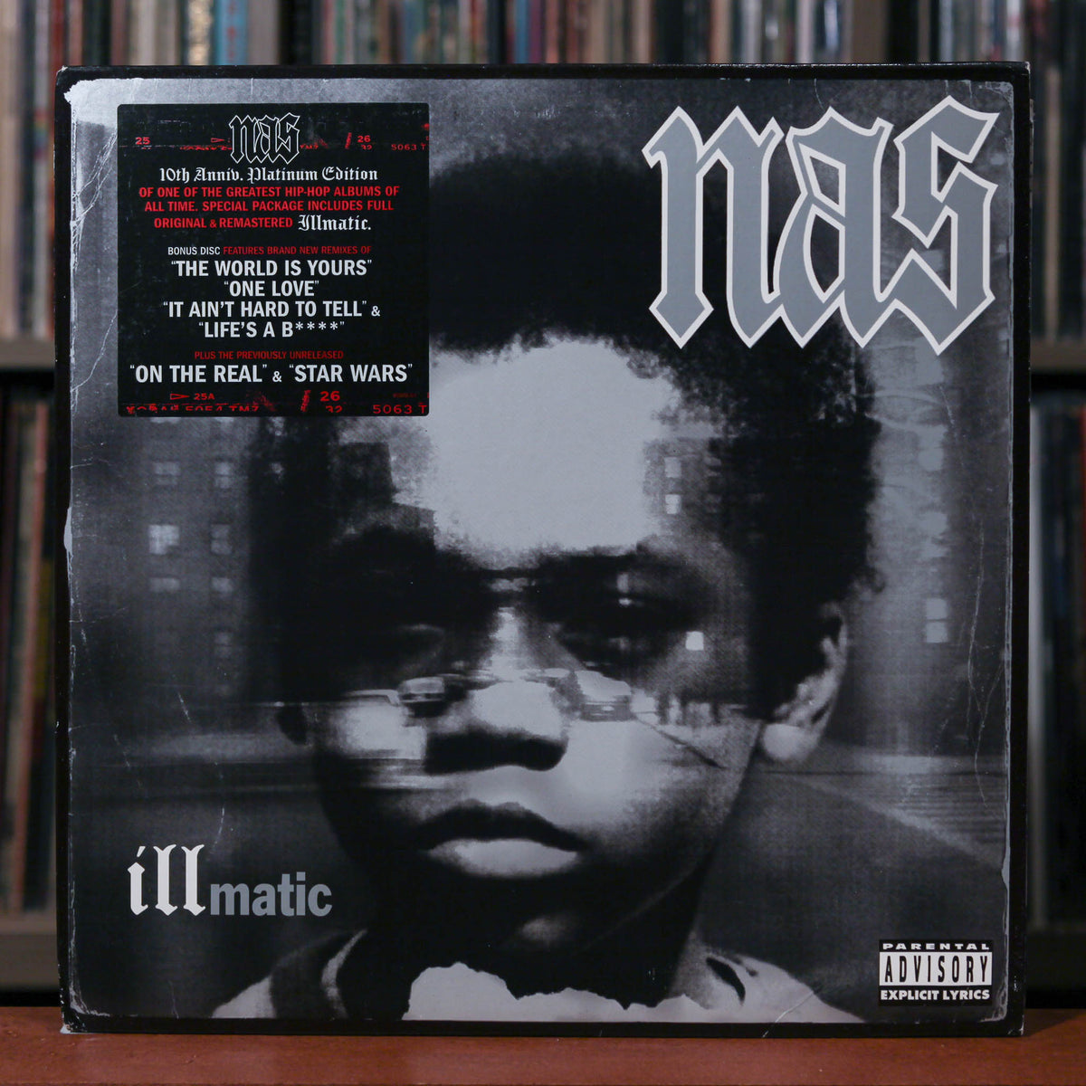 Nas - 10 Year Anniversary Illmatic Platinum Series - Promo- 2004 Columbia,  VG+/VG+
