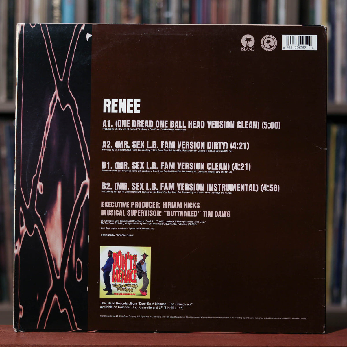Lost Boyz Renee 12" Single 1996 Island, VG+/VG+ Lost Boyz Renee 12" Single 1996 Island, VG+/VG+
