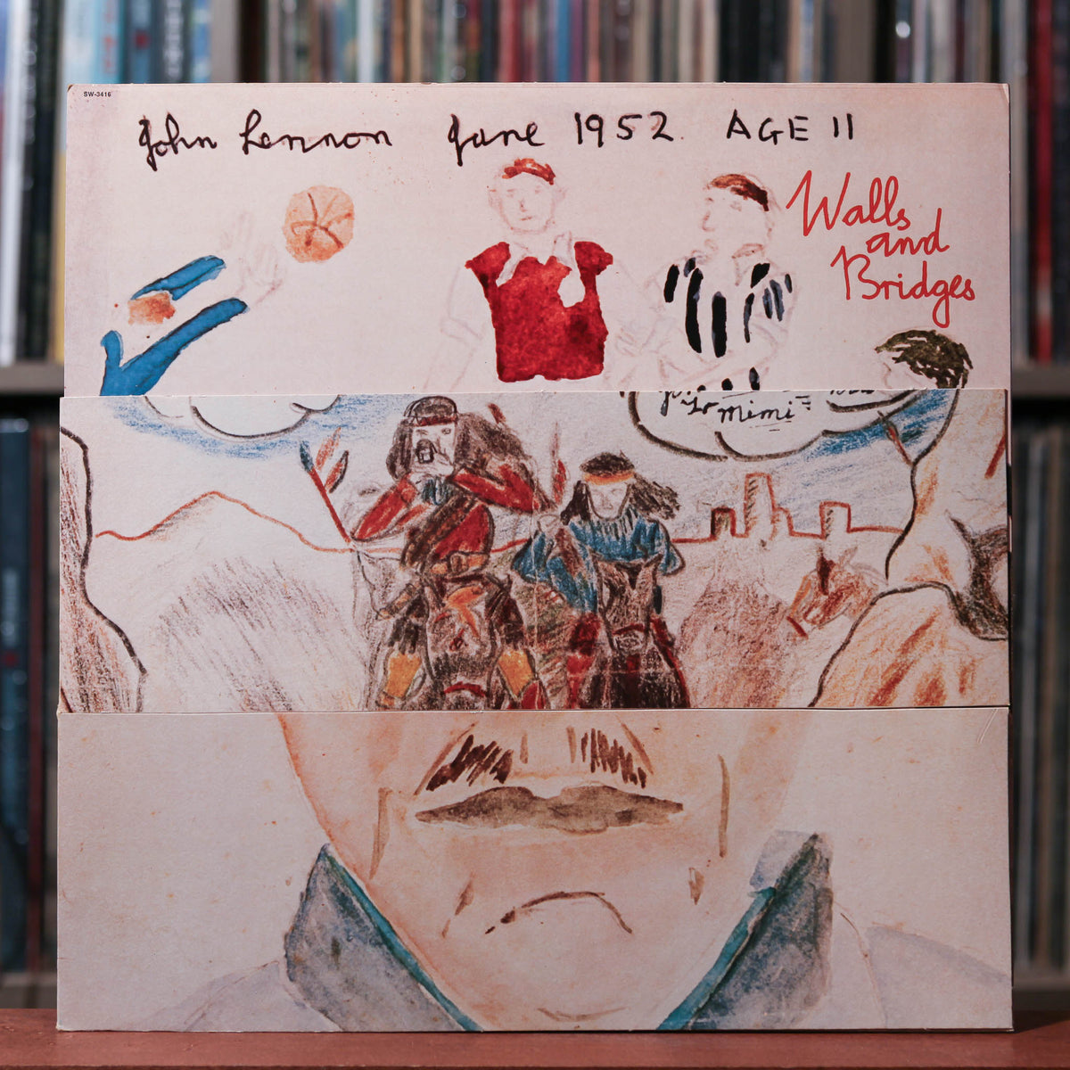 John Lennon - Walls And Bridges - W/ INSERT 1974 Apple Records, EX/EX