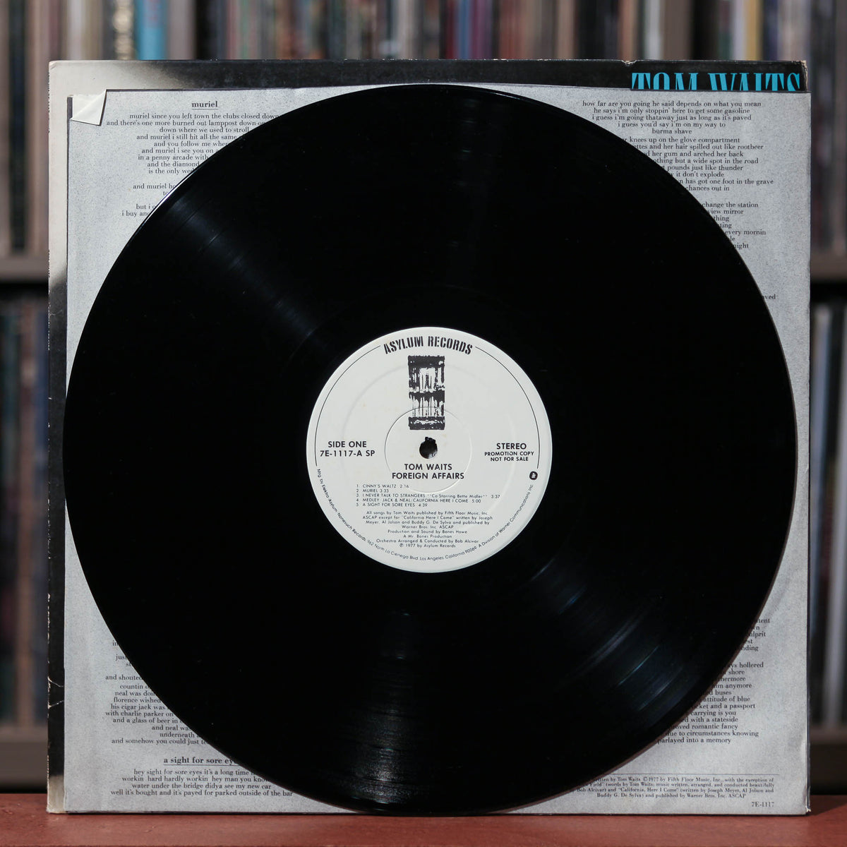 Tom Waits - Foreign Affairs- WHITE LABEL PROMO - 1977 Asylum, VG/VG+