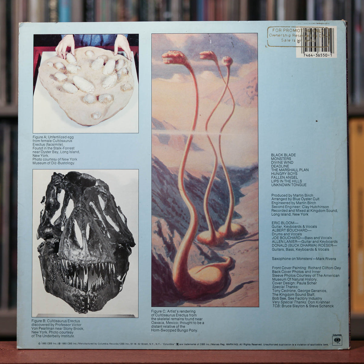 Blue Oyster Cult - Cultosaurus Erectus - RARE PROMO - 1980 Columbia, V
