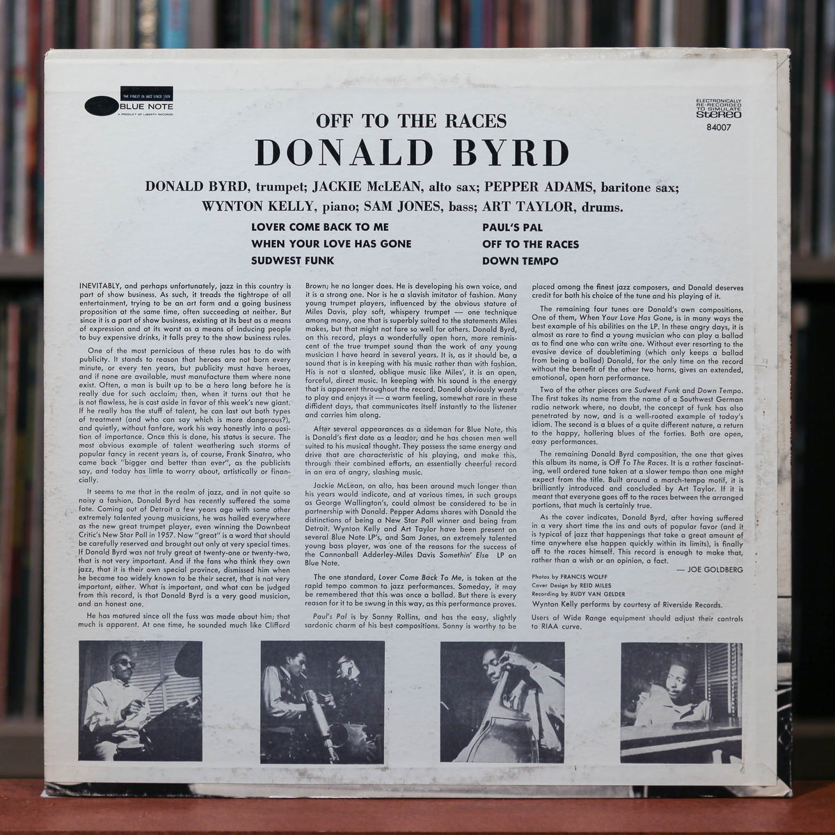 Donald Byrd - Off To The Races - 1970 Blue Note, VG/VG