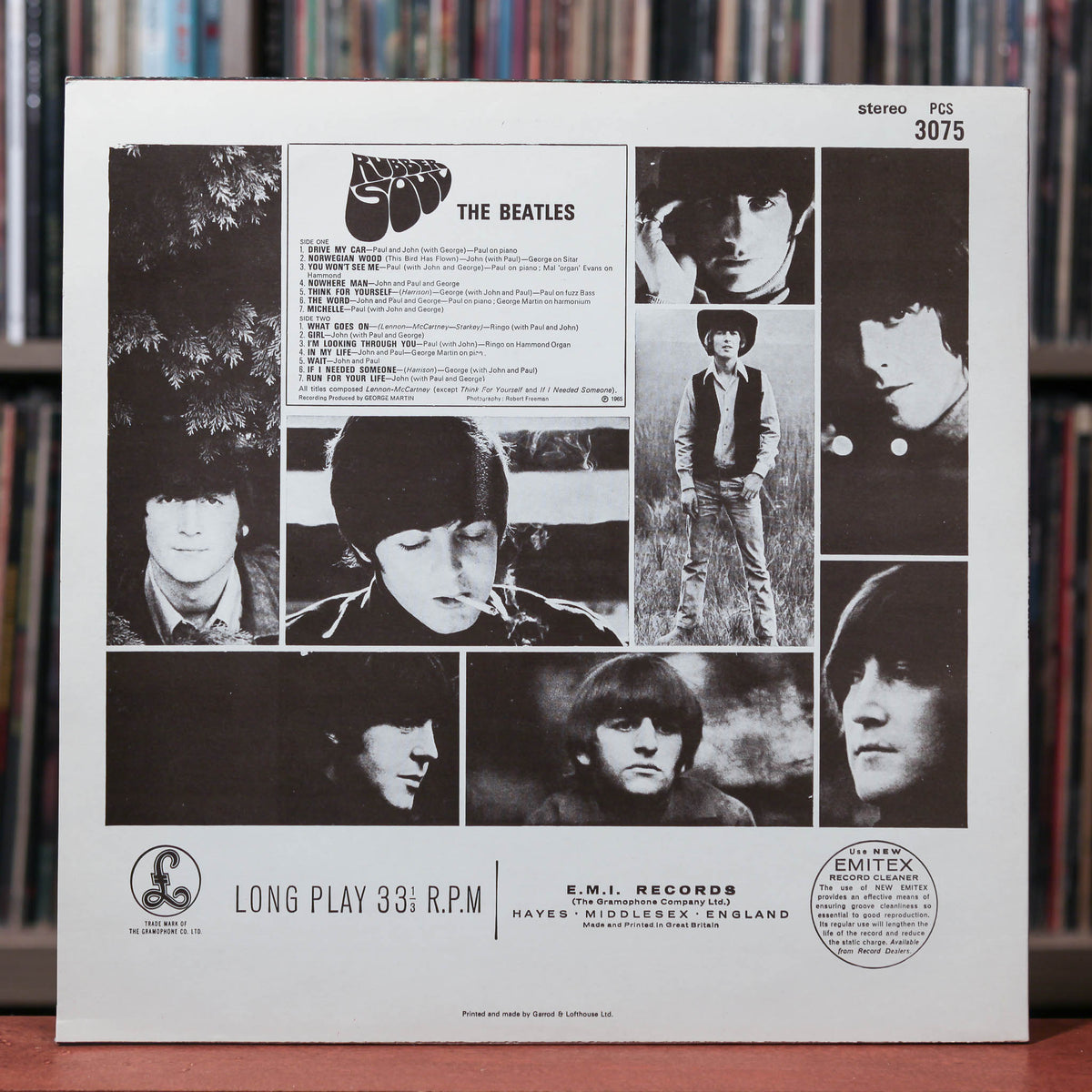 BEATLES★Rubber Soul UK Y/B Parlophone mo Beatles – 1965 UK Mono 'Rubber Soul' LP / 1st Press with