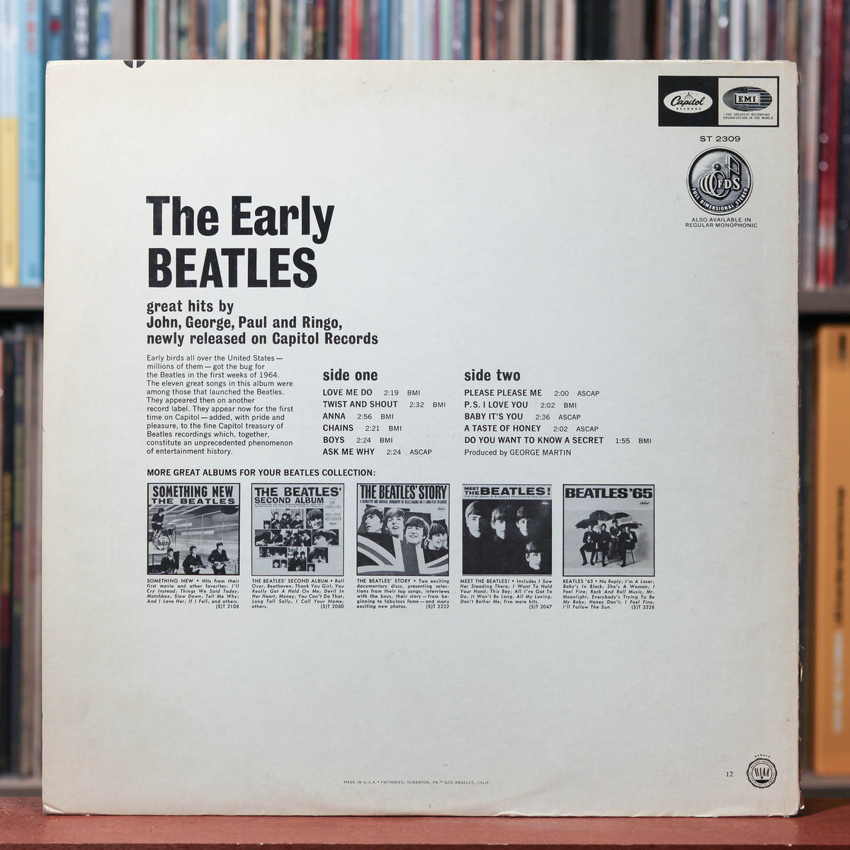 ワールドワイドLP Beatles The Early Beatles 0602468019862 Capitol Records, App /00260 The Beatles – The Early Beatles – Vinyl (Winchester Pressing