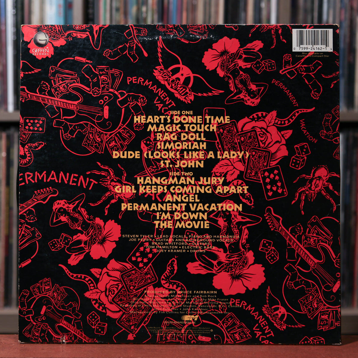 米LP Aerosmith Permanent Vacation B002518201 Geffen Records /00260 AEROSMITH: Permanent Vacation US Geffen Hard Rock Vinyl LP