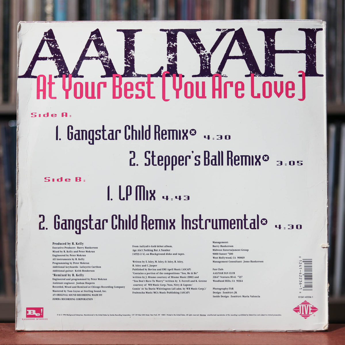 洋楽 AALYAH JIVE Aaliyah – Age Ain't Nothing But A Number Jive 1994 Us