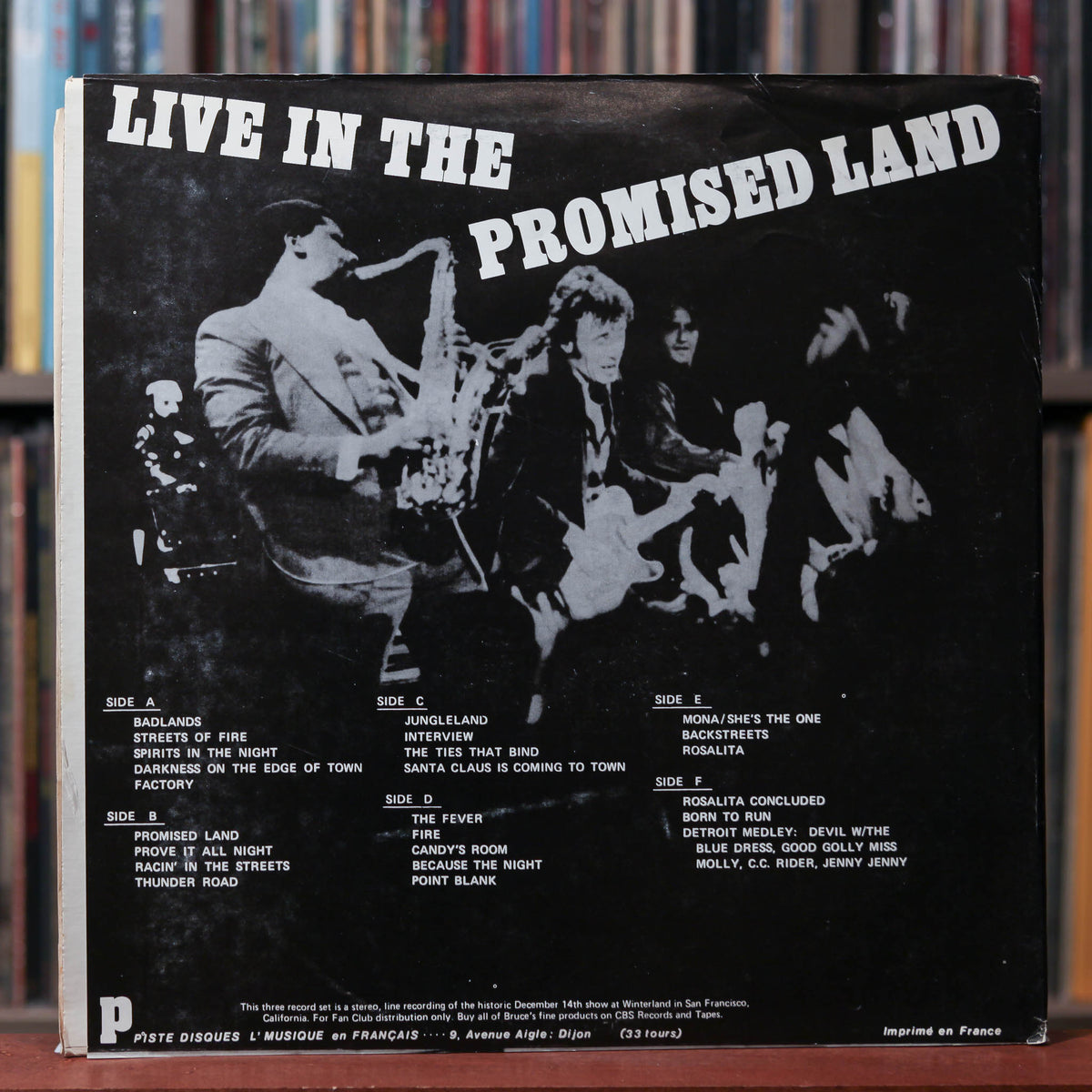 Bruce Springsteen & The E-Street Band - Winterland, 1978 - FRENCH 3LP