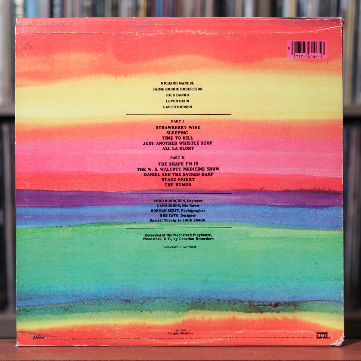 The Band - Stage Fright - 1980 Capitol, VG+/VG+