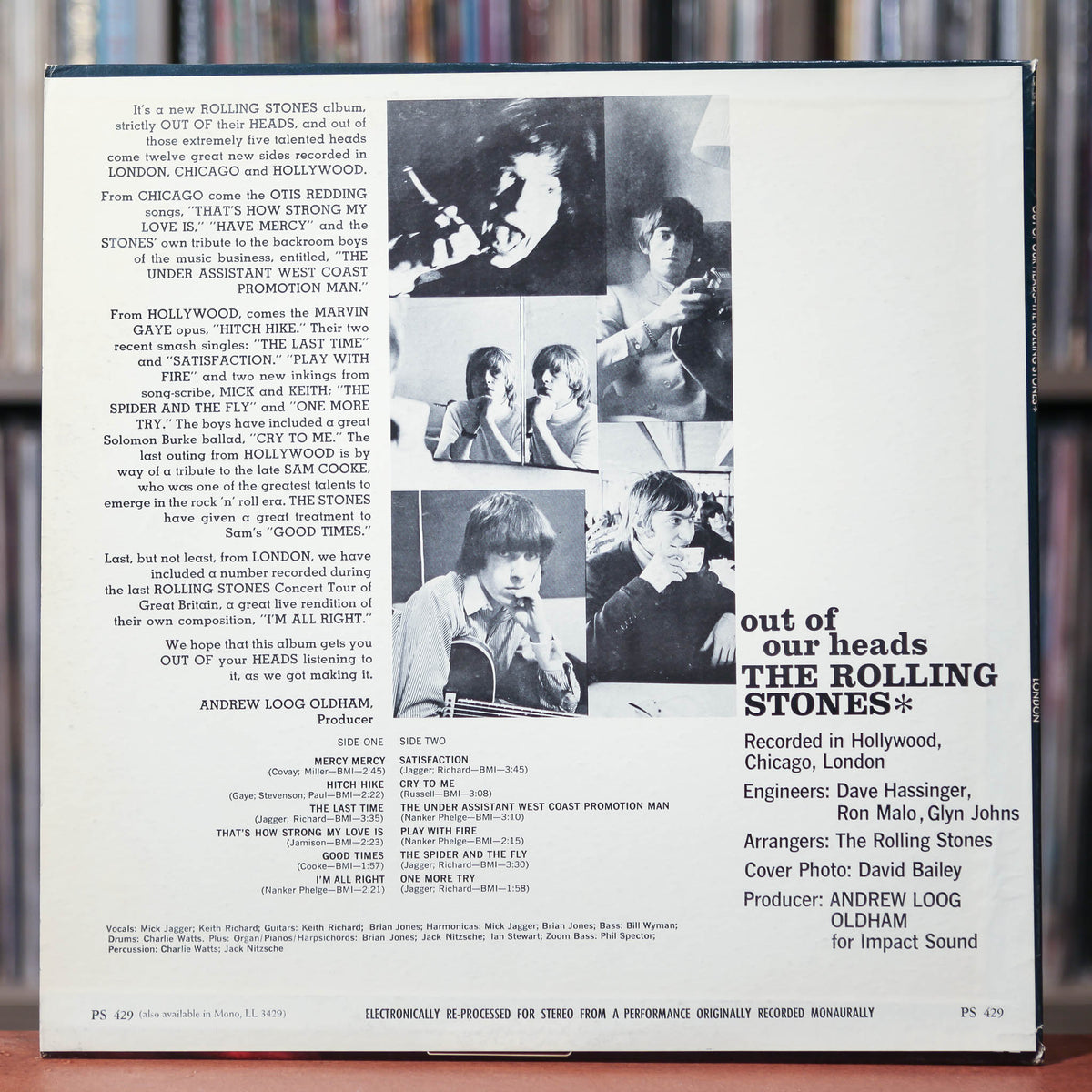 Rolling Stones - Out Of Our Heads - 1960's London, VG+/VG+