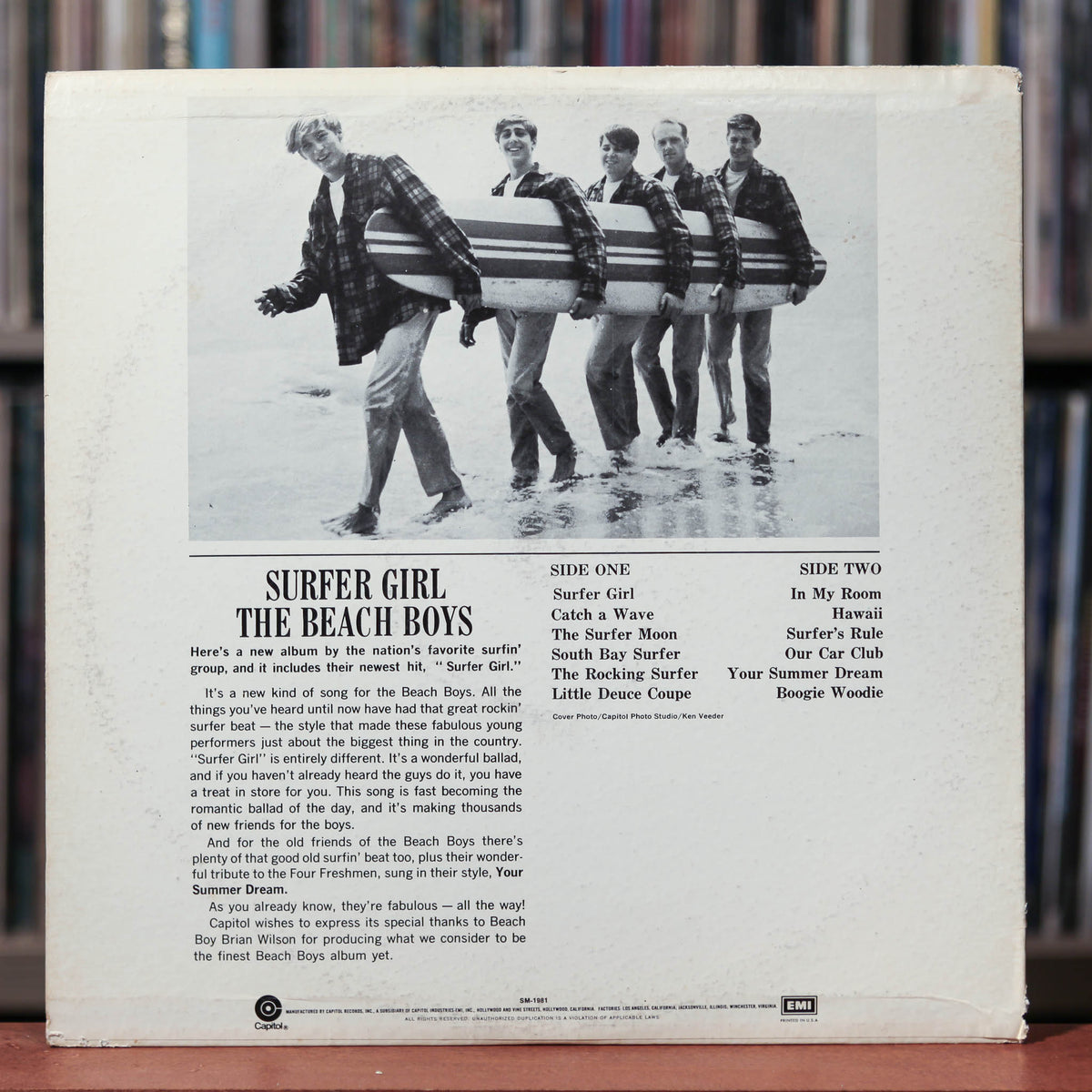 The Beach Boys - Surfer Girl - 1976 Capitol, EX/EX