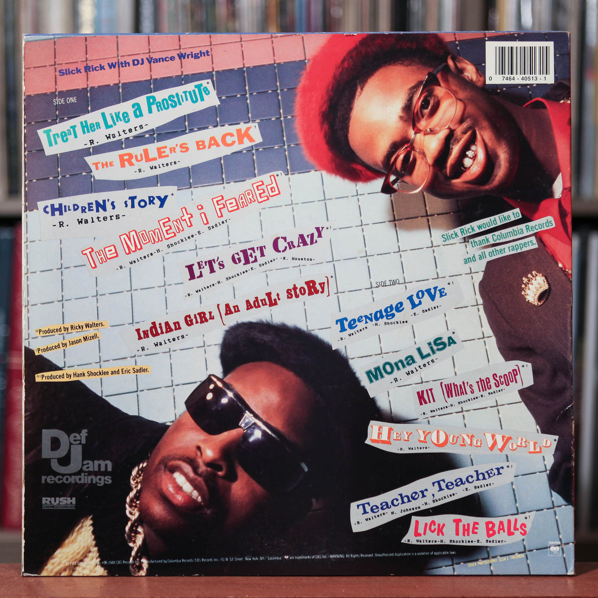 欧LP Slick Rick The Great Adventures Of Slick Rick 00602455796363 Def Jam Recordings /00260 Slick Rick: The Great Adventures Of Slick Rick 2LP - Def Jam
