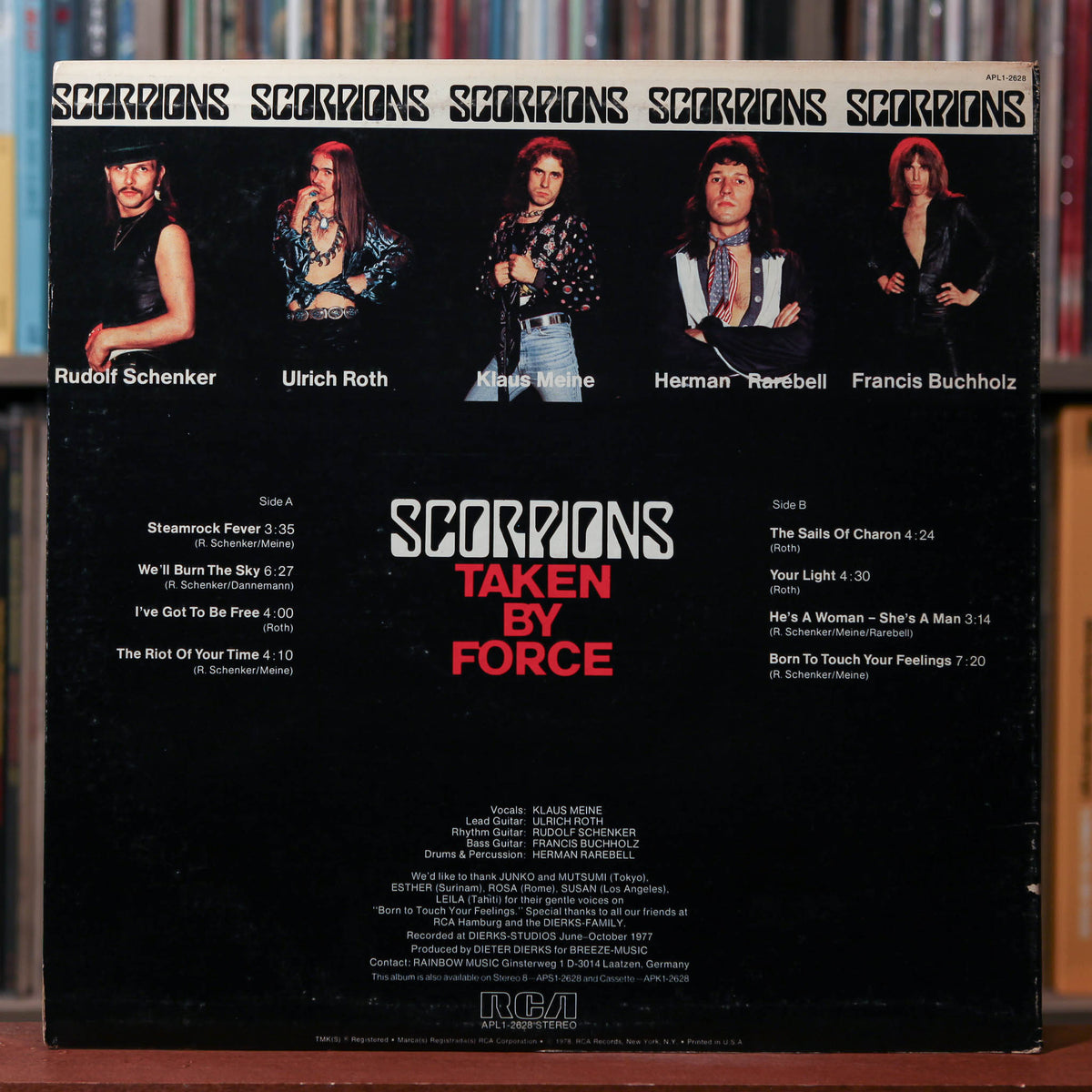 LP Scorpions Taken By Force RVP6232PROMO RCA プロモ /00260 Scorpions – Taken By Force – Vinyl (LP, Album, Promo), 1978