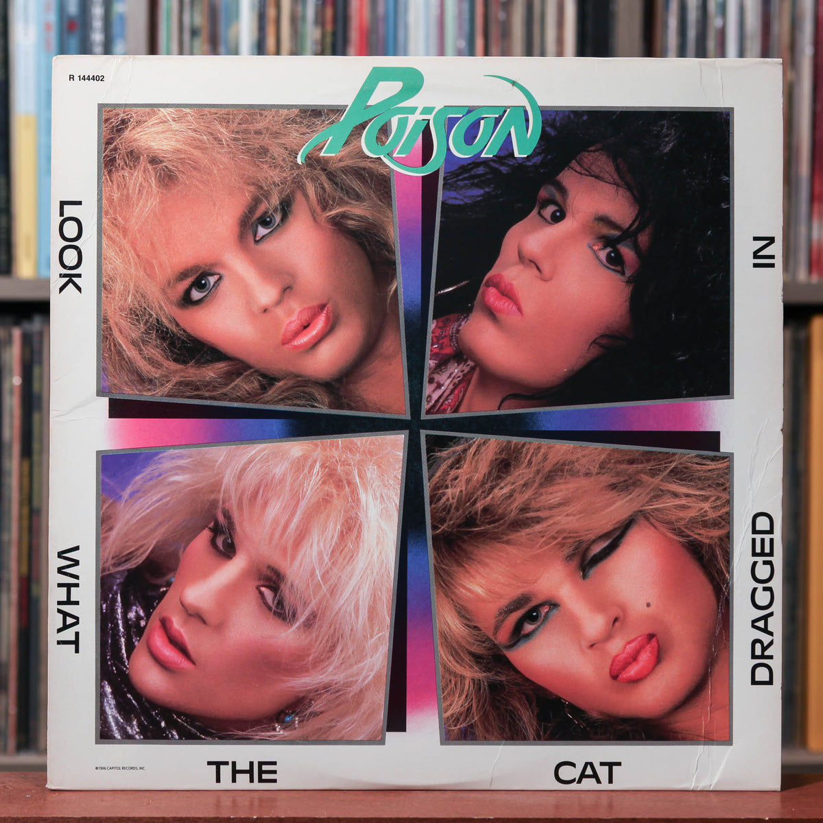 Poison - Look What The Cat Dragged In - 1986 Enigma Records, VG/NM