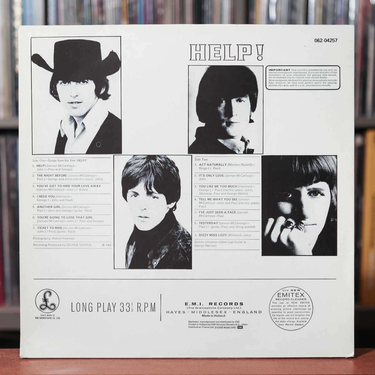 The Beatles - Help! - EU Import - 1970's Parlophone, VG+/EX The Beatles - Help! - EU Import - 1970's Parlophone, VG+/EX