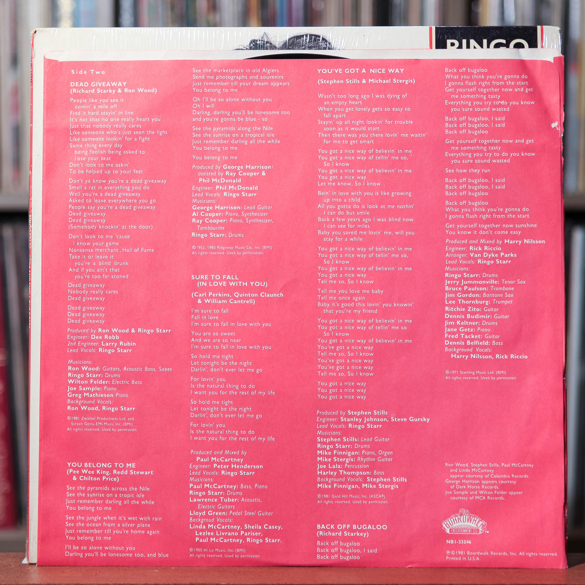 Ringo Starr - Stop And Smell The Roses - 1981 Boardwalk Entertainment,