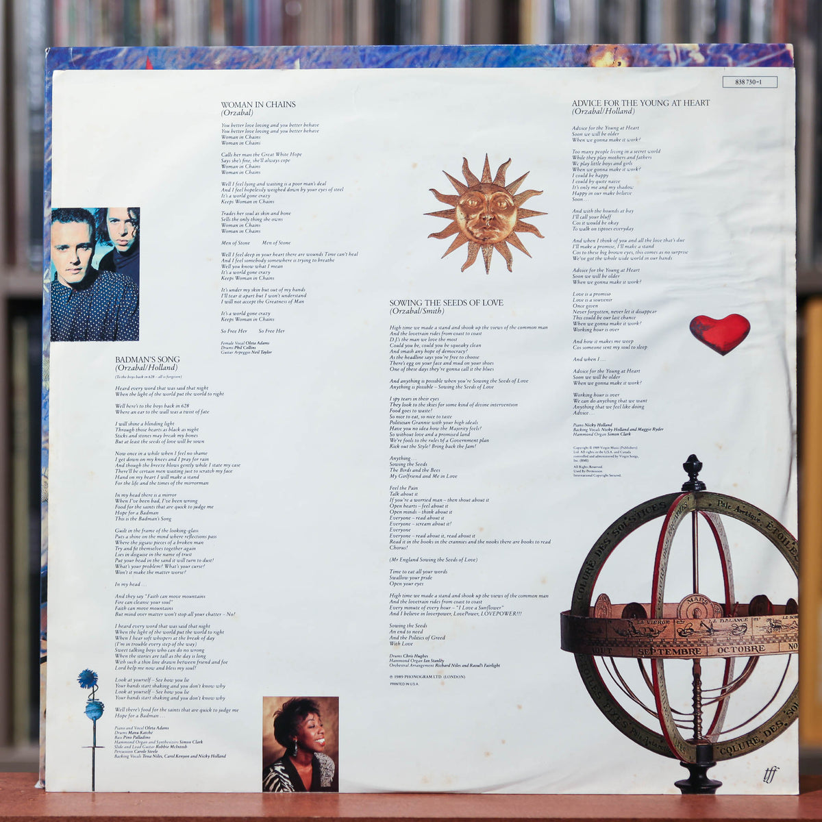 Tears for Fears - The Seeds Of Love - 1989 Fontana, VG+/EX