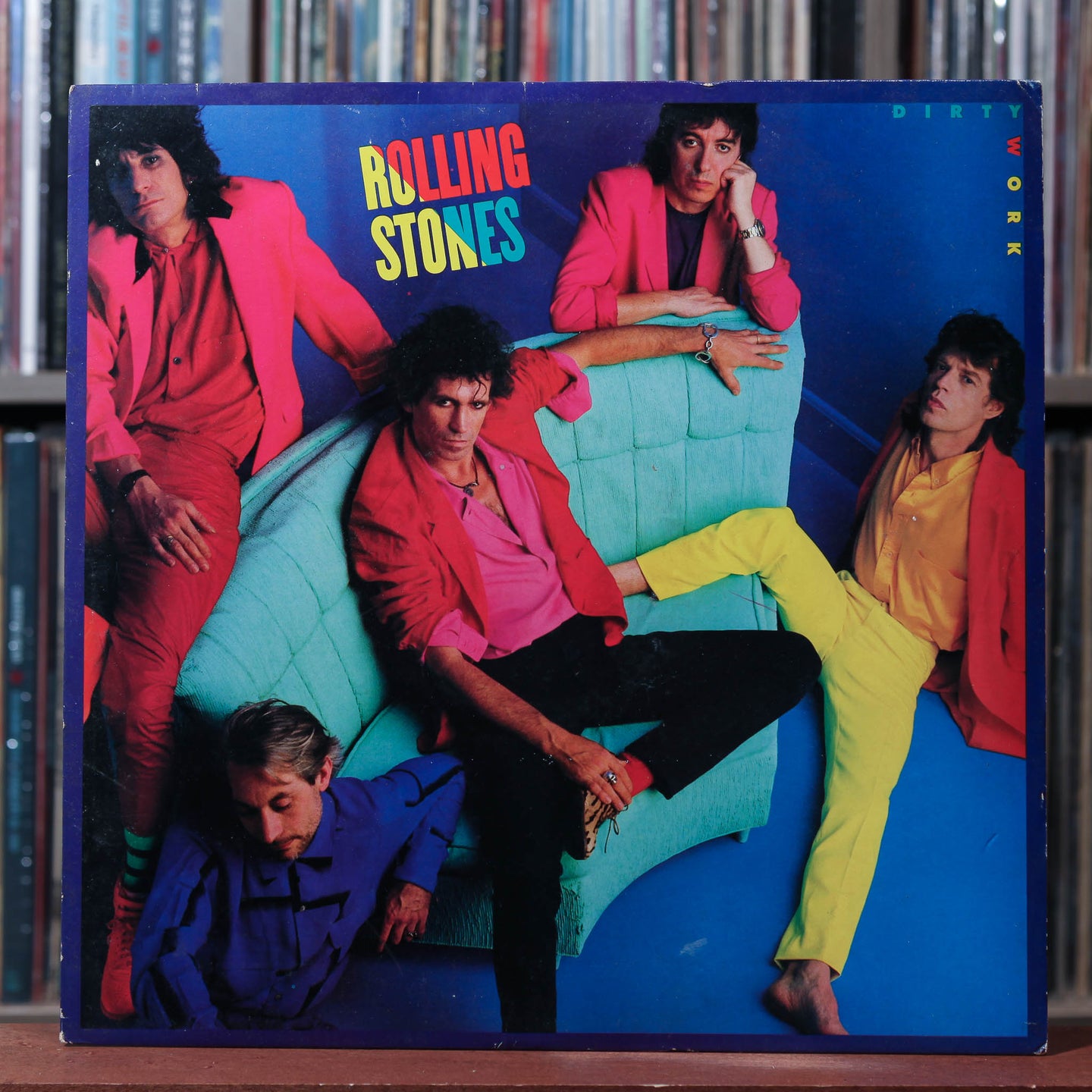 【サイン入り】ROLLING STONES DIRTY WORK レコード The Rolling Stones - Dirty Work - 1986 Rolling Stones, VG/VG