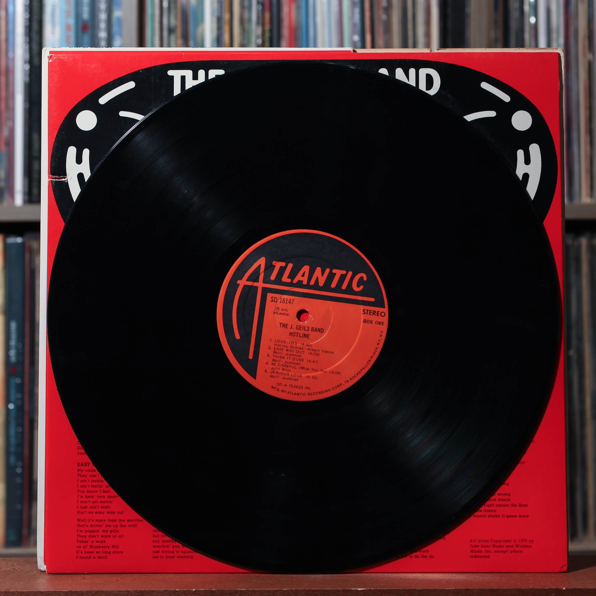 The J. Geils Band - Hotline - PROMO - DIE-CUT COVER 1975 Atlantic, VG/