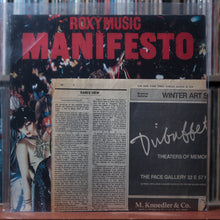 Load image into Gallery viewer, Roxy Music - Manifesto - W/ PRESS RELEASE 1979 ATCO, VG+/EX 16
