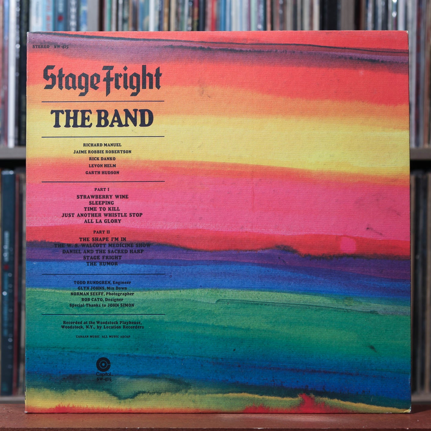 The Band - Stage Fright - 1970 Capitol, VG+/VG