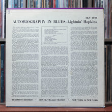 Load image into Gallery viewer, Lightnin' Hopkins - Autobiography In Blues - 1st PRESS - 1960 Tradition, VG+/VG 2
