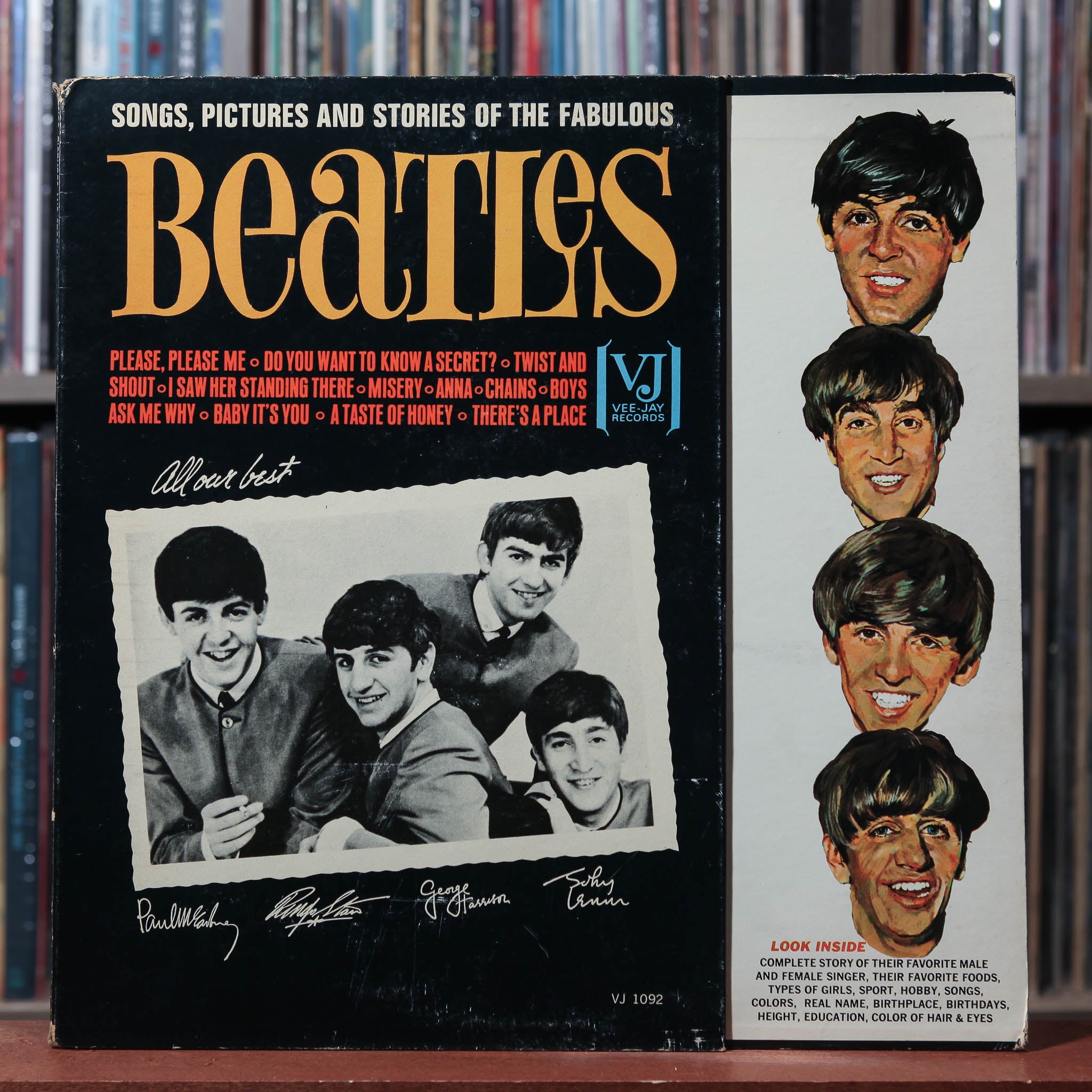 ★VEE-JAY オリジナル盤 ビートルズ SONGS, PICTURES ～ The Beatles - Songs, Pictures Stories Of Fabulous Beatles - 1964 Vee J