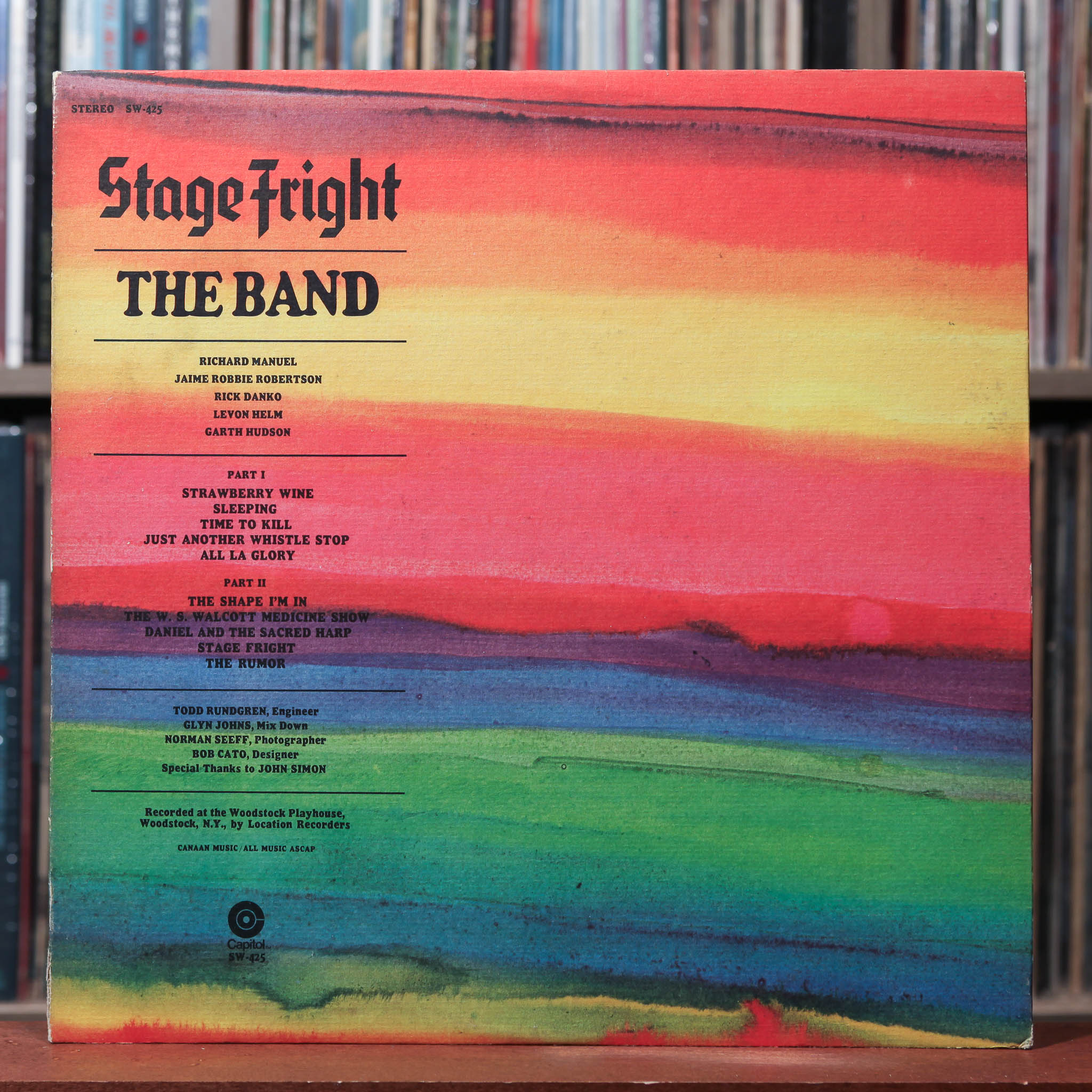 The Band - Stage Fright - 1970 Capitol, VG/VG+