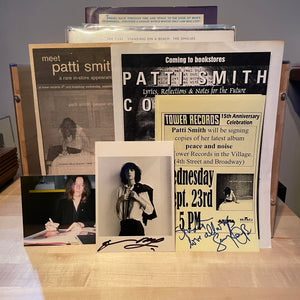 Patti Smith - Signed 4.25x6 Photo, Signed 5.5x8.75 Flyer w/ EXTRAS