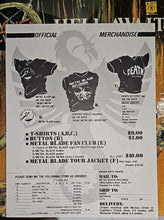 Load image into Gallery viewer, Slayer - Hell Awaits - IN SHRINK W/ INSERT &amp; MERCH FORM 1985 Combat, VG+/VG+
