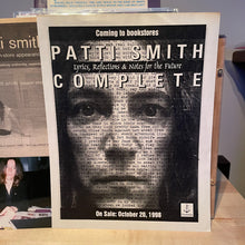 Load image into Gallery viewer, Patti Smith - Signed 4.25x6 Photo, Signed 5.5x8.75 Flyer w/ EXTRAS
