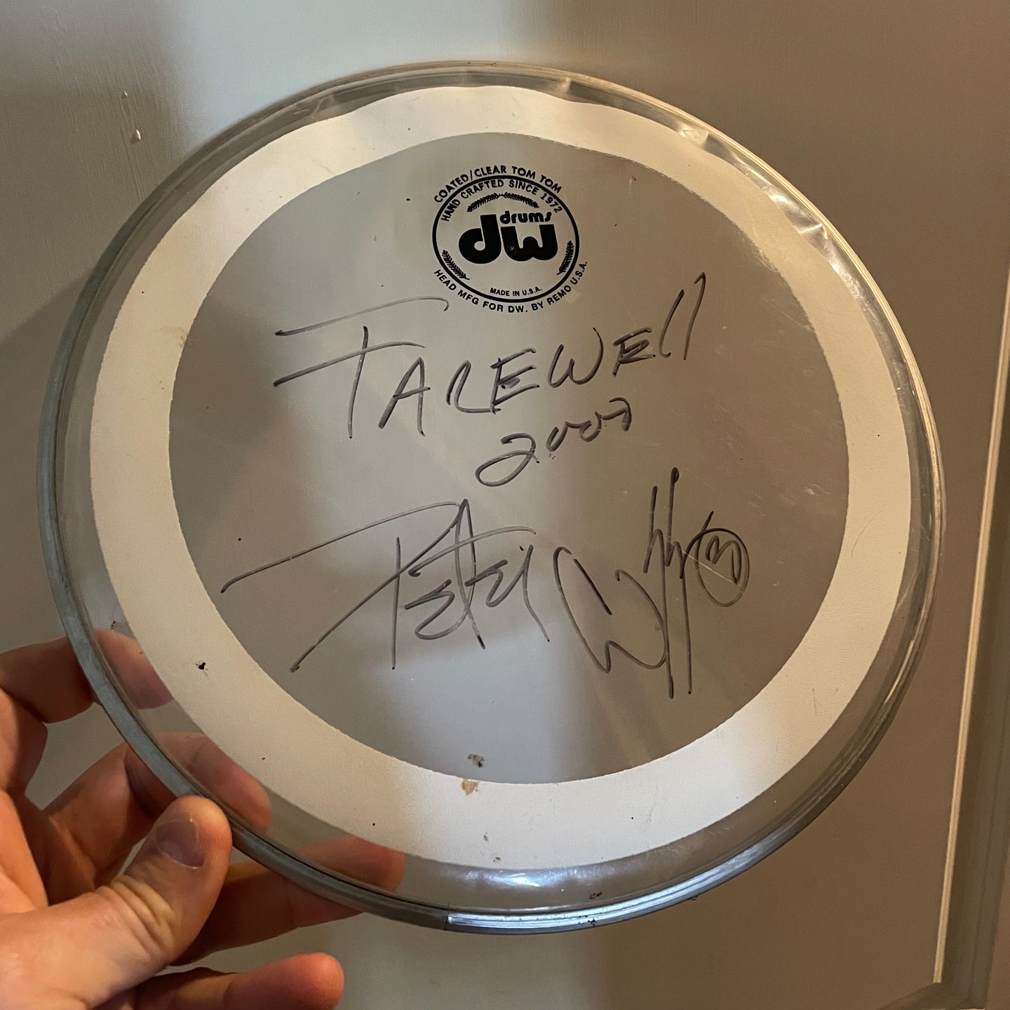 Peter Criss / KISS SIGNED DW Drum Head