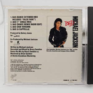 Michael Jackson - Bad - RARE PROMO 1987 Epic, EX/M