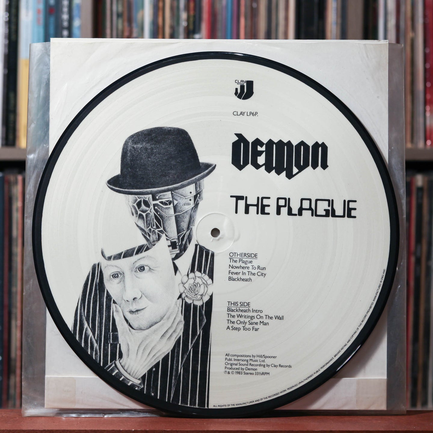 Demon - The Plague - UK PICTURE DISC 1983 Clay Records, VG+/VG+